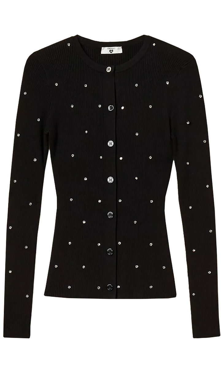 TWINSET: Кардиган со стразами