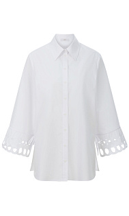 Блуза с кружевными рукавами