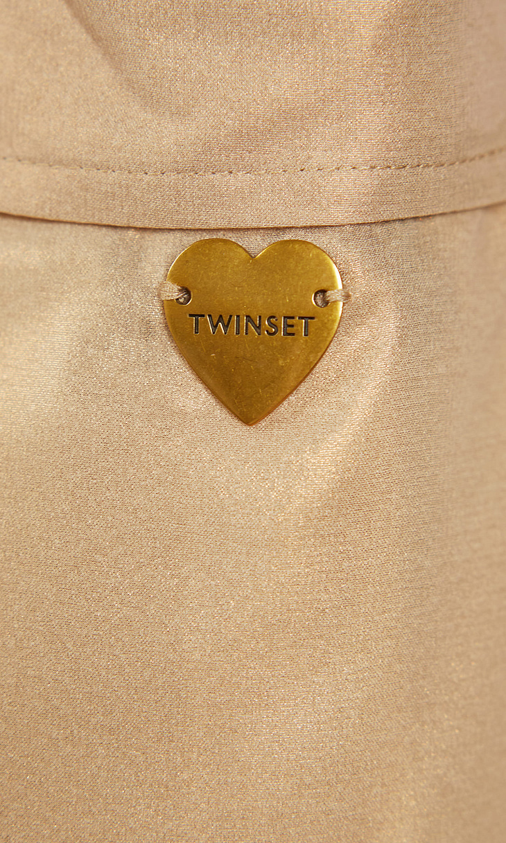 TWINSET: Рубашка из ламинированного жоржета