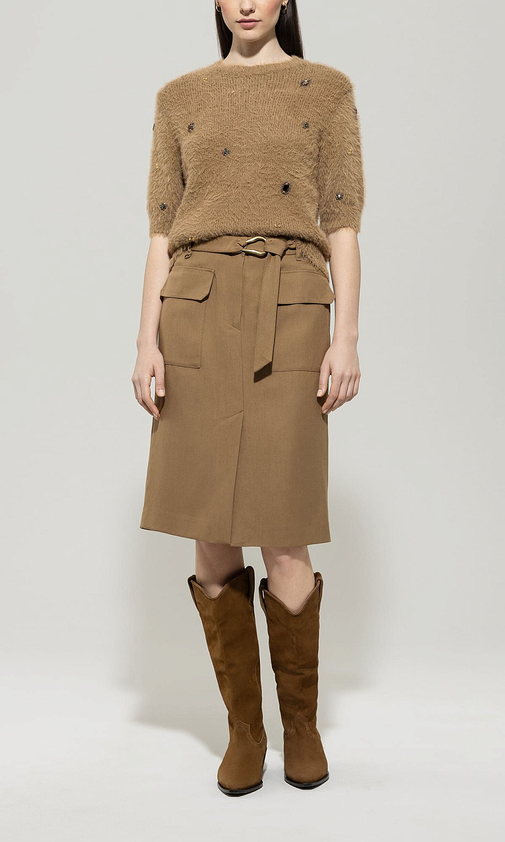 LUISA CERANO: Пуловер со стразами