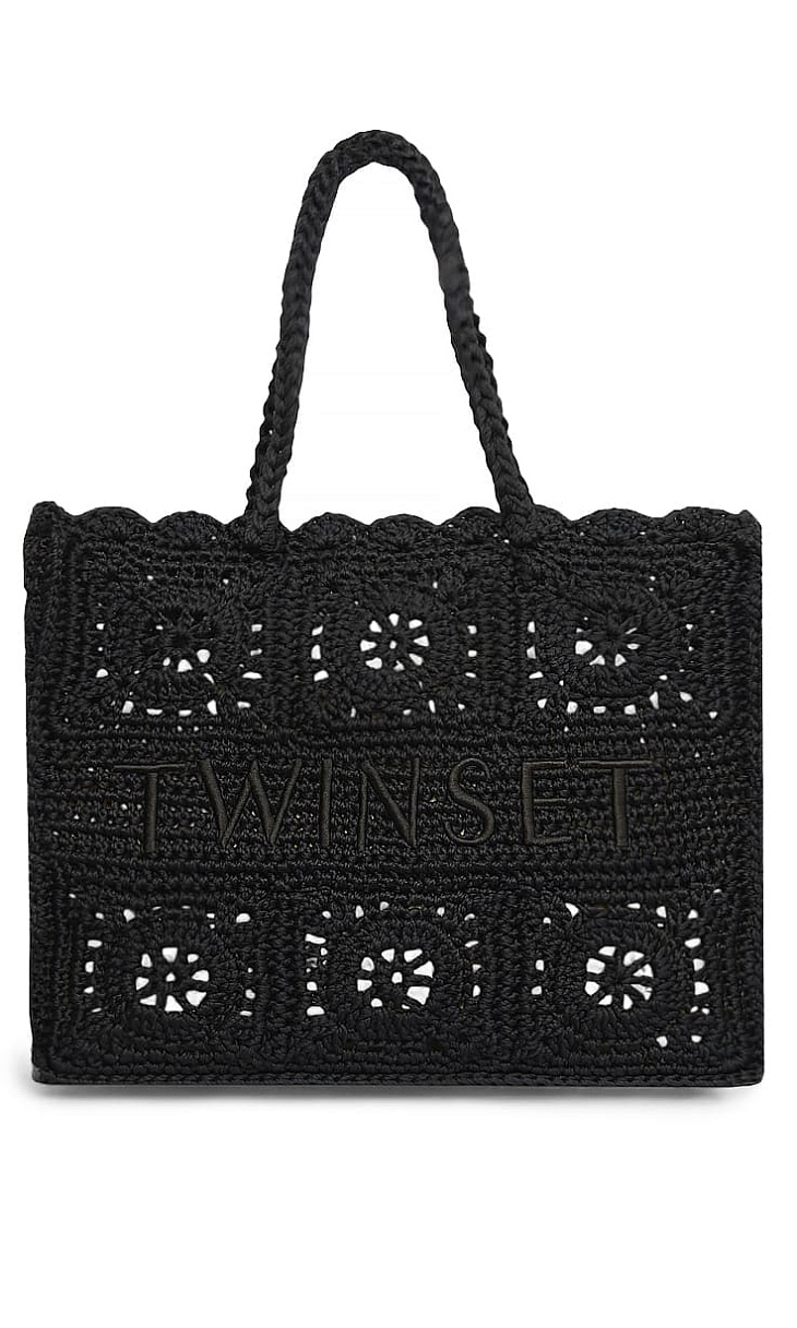 TWINSET: Плетеная сумка-шопер