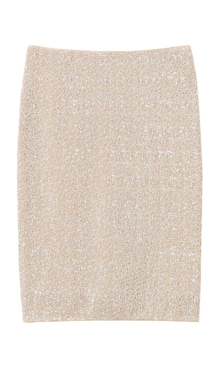 TWINSET: Юбка с пайетками и жемчугом