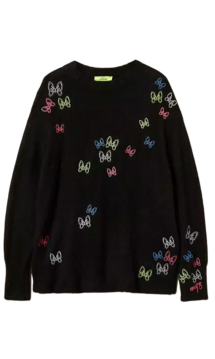 TWINSET: Пуловер с вышивкой