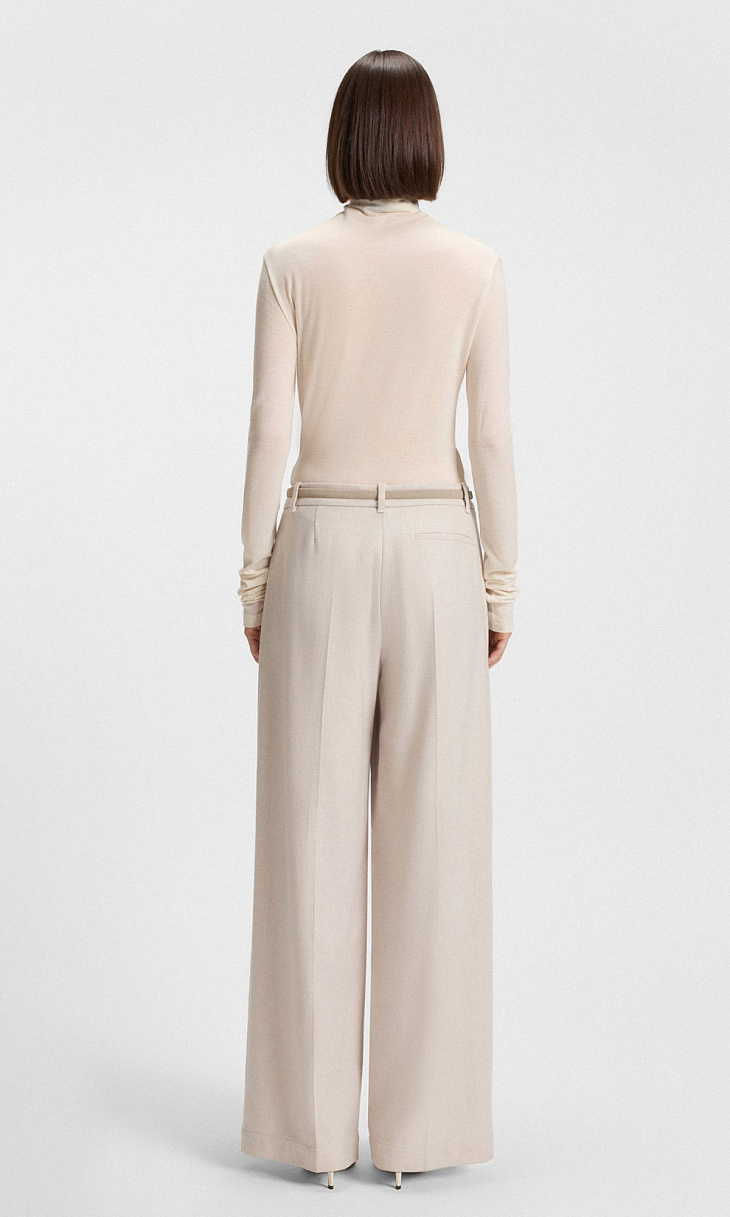 HUGO BOSS: Водолазка из лиоцелла и шерсти