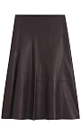HUGO BOSS: Кожаная юбка