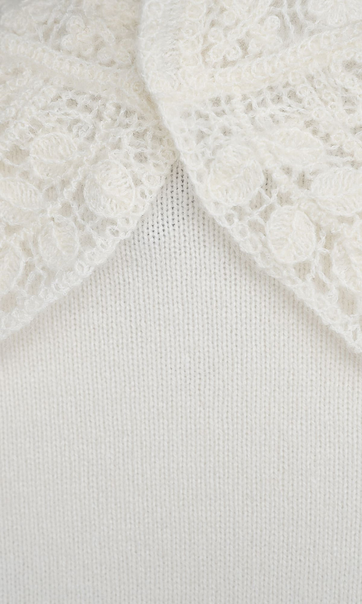 TWINSET: Свитер со съемным воротником и манжетами