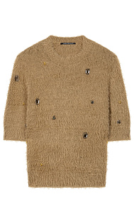 Пуловер со стразами