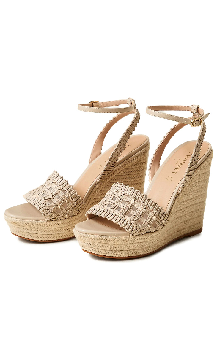 TWINSET: Босоножки на танкетке