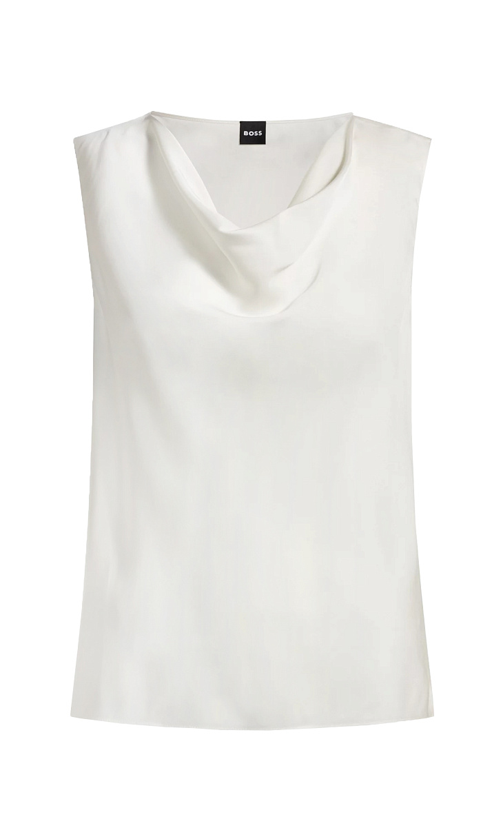 HUGO BOSS: Топ из шелка