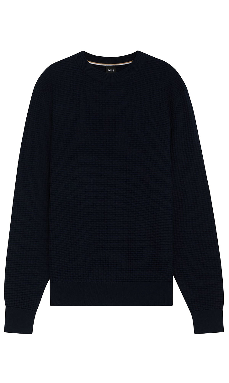 HUGO BOSS: Пуловер из хлопка