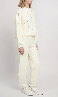 Пуловер со стразами