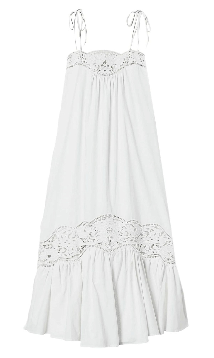 TWINSET: Платье с английской вышивкой