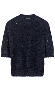 Пуловер со стразами