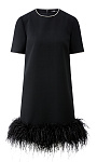RIANI: Платье с перьями