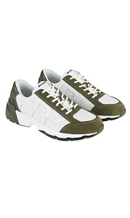 Кроссовки из кожи и замши