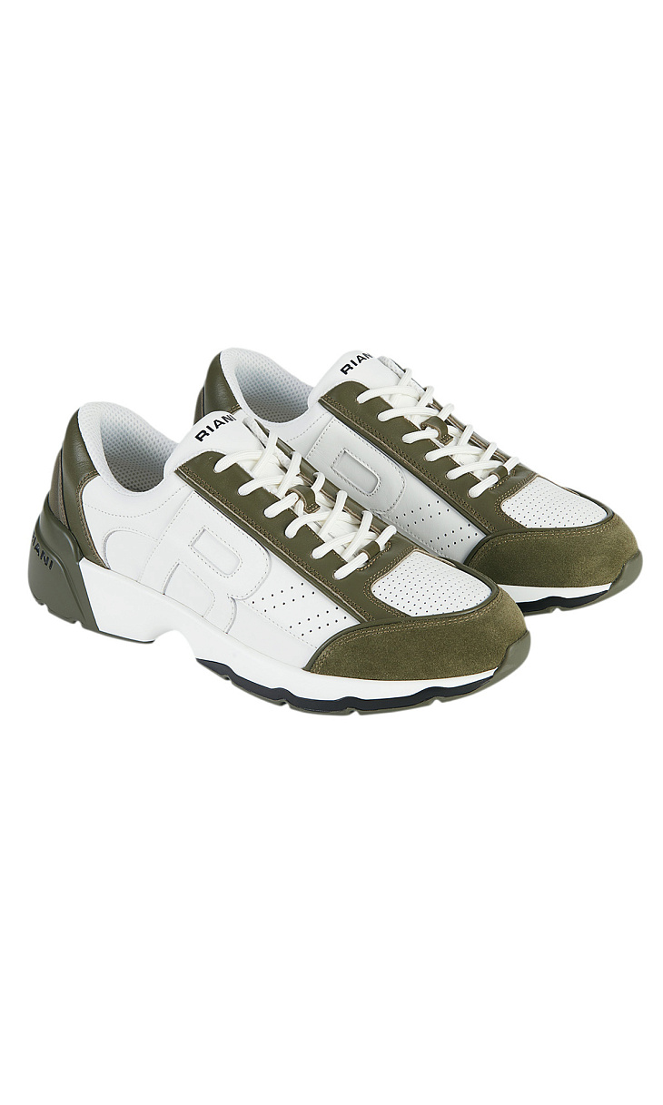 RIANI: Кроссовки из кожи и замши