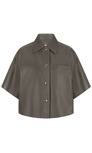 Кожаная блуза