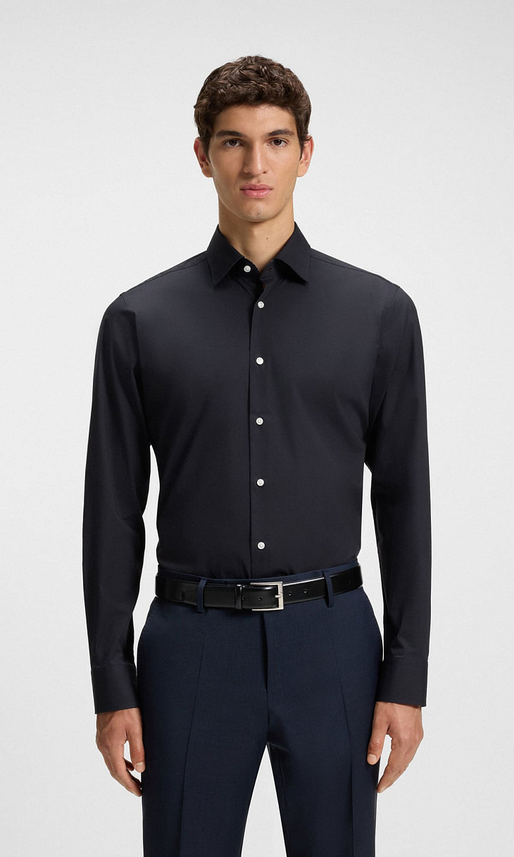 HUGO BOSS: Рубашка из поплина