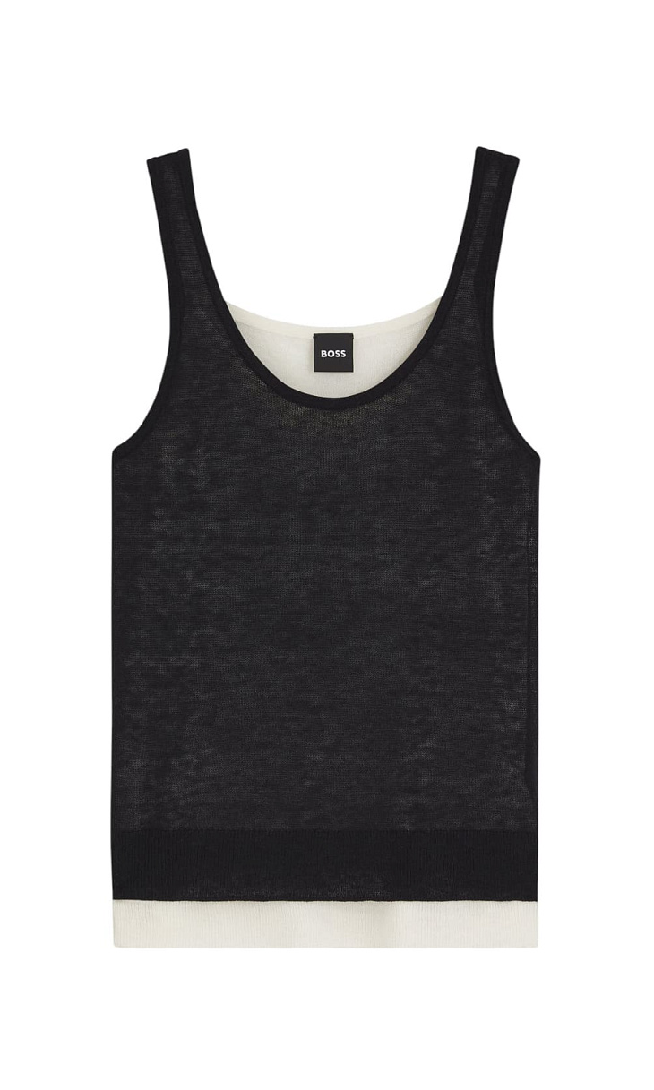HUGO BOSS: Двухслойный топ