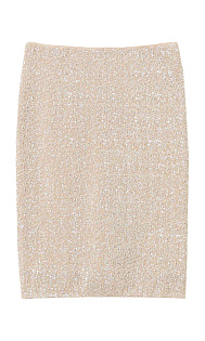 Юбка с пайетками и жемчугом