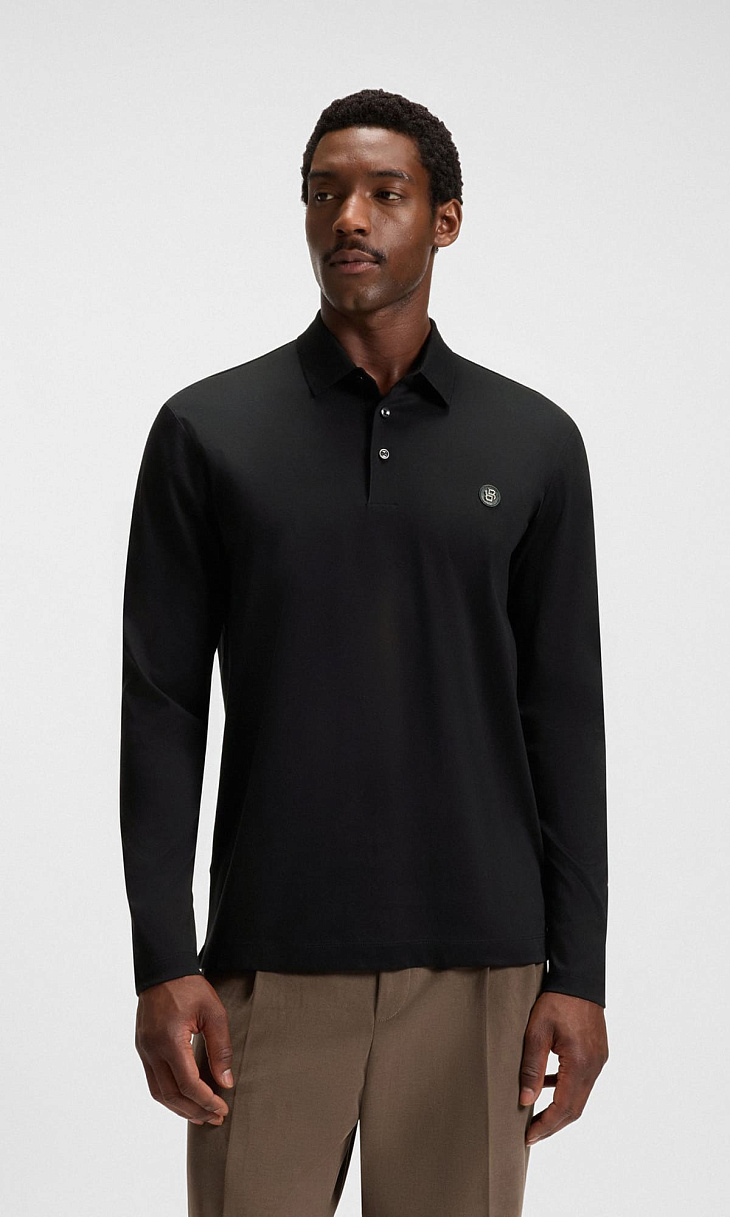 HUGO BOSS: Поло с монограммой