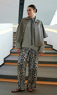 Кожаная блуза