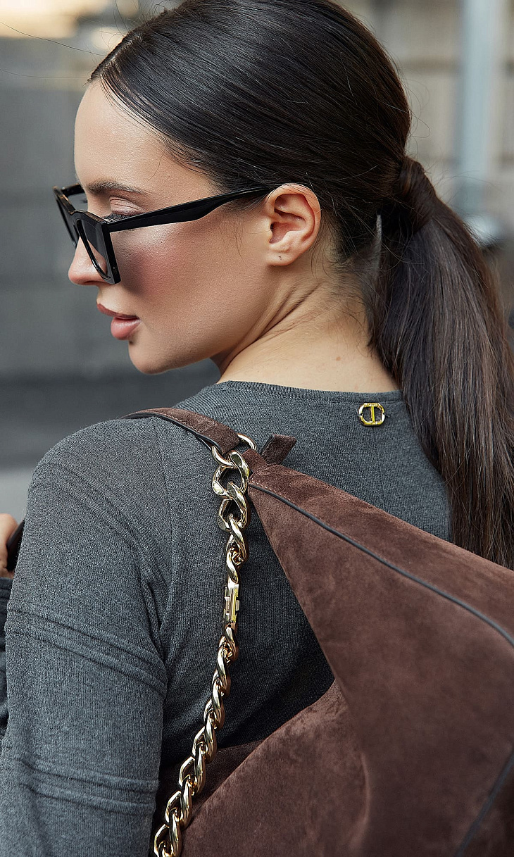 TWINSET: Сумка из замши