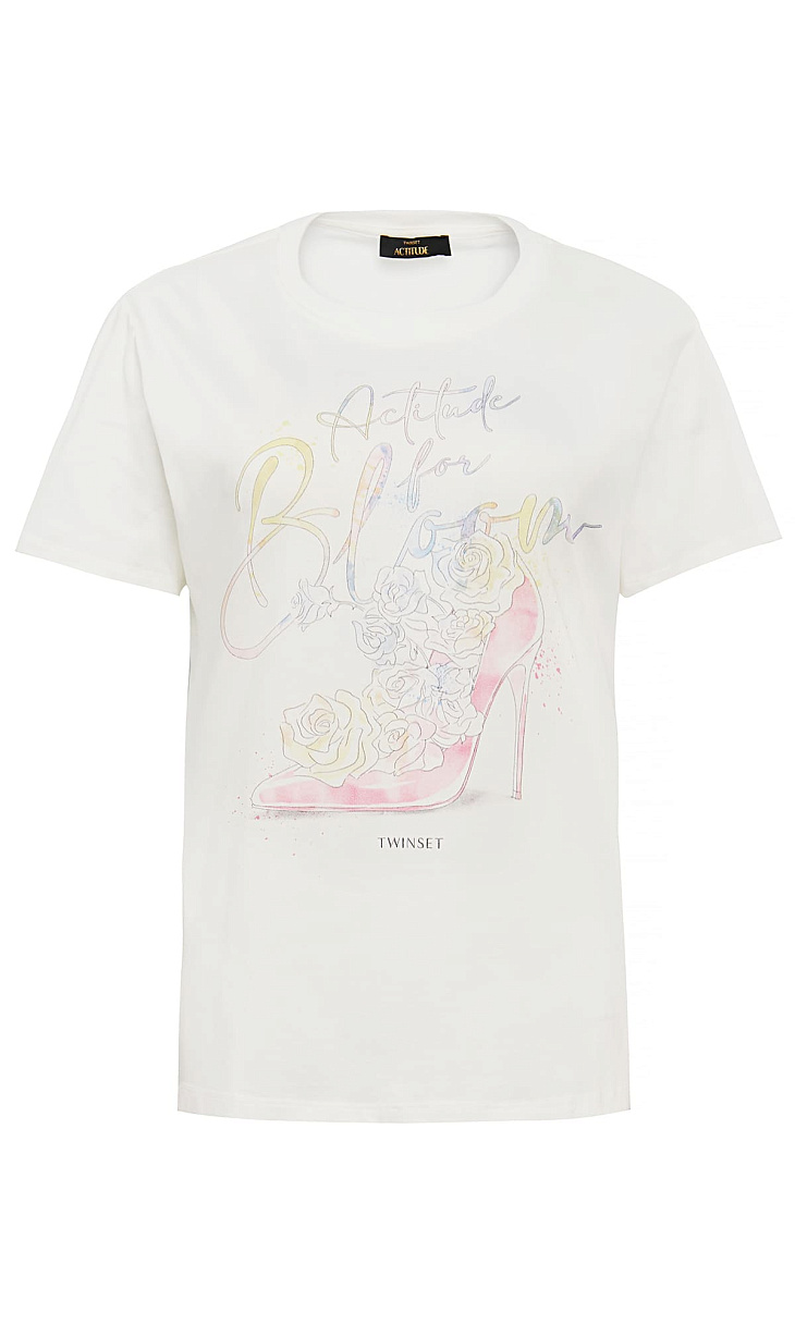 TWINSET: Футболка с принтом