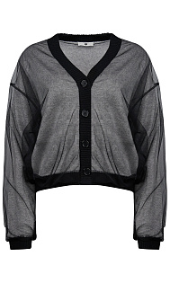 Кардиган с тюлем