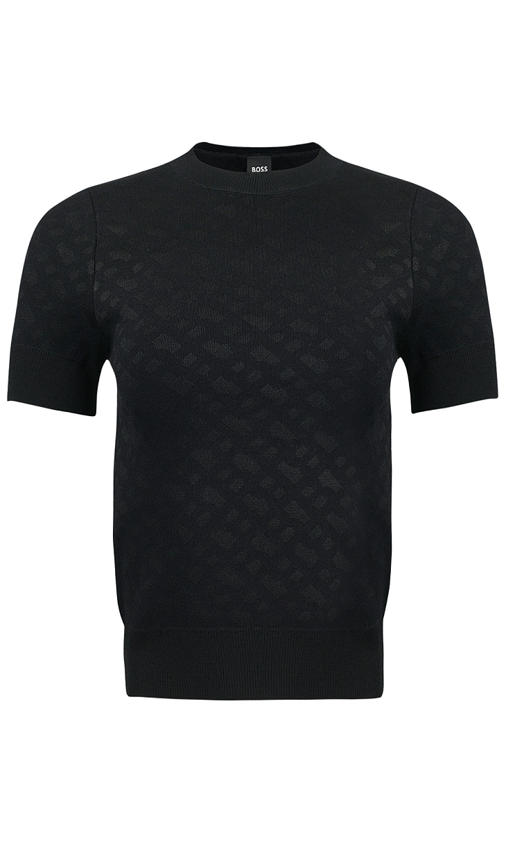 HUGO BOSS: Джемпер с фактурным рисунком