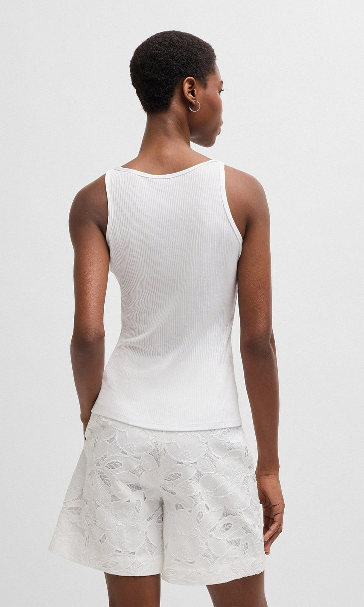 HUGO BOSS: Топ в рубчик