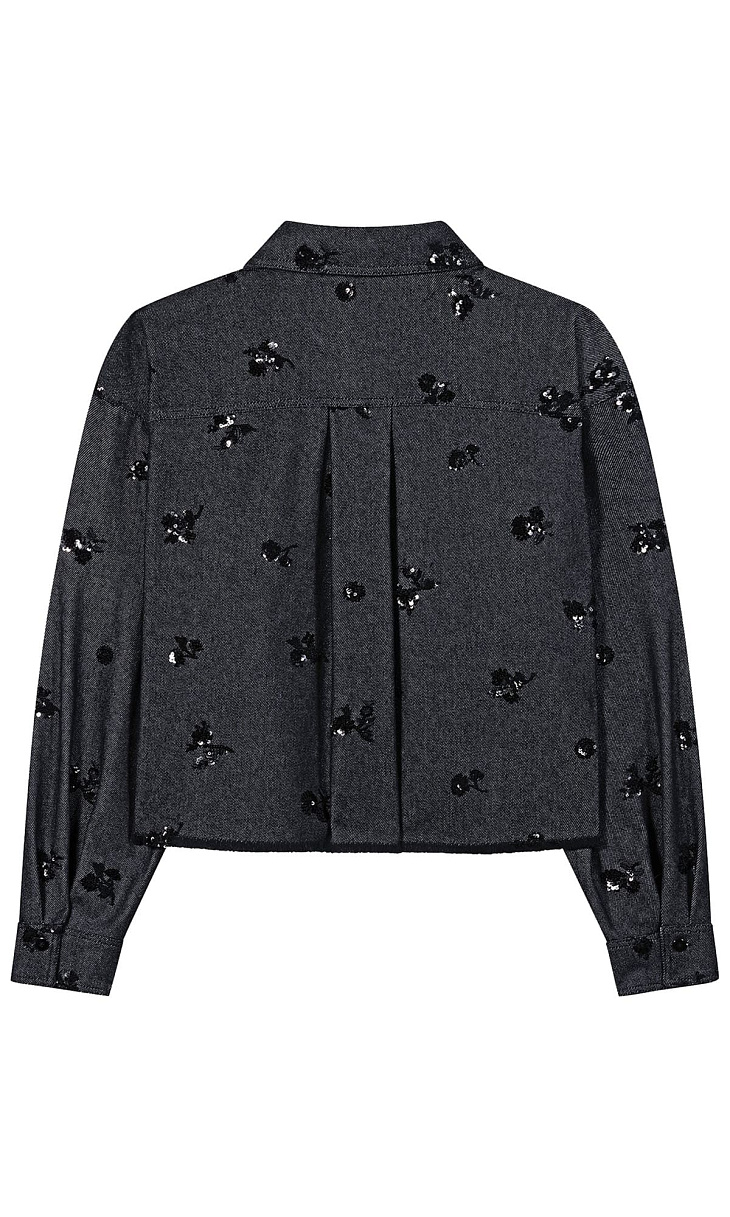 LUISA CERANO: Джинсовая рубашка с пайетками