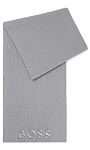 HUGO BOSS: Шерстяной шарф с вышивкой