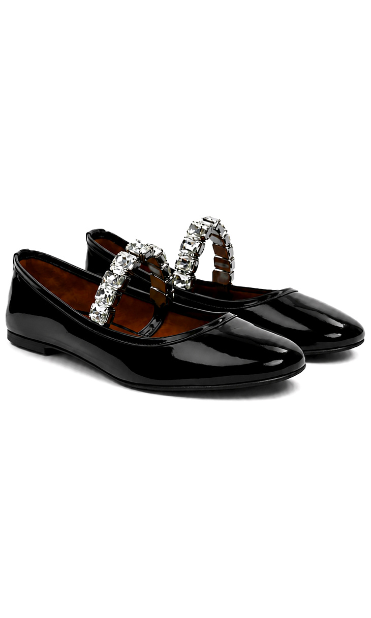CASADEI: Балетки из лаковой кожи