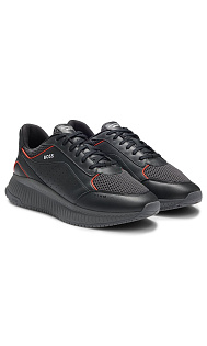 Кроссовки из кожи и текстиля