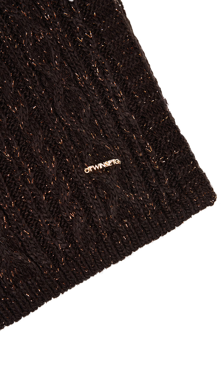 TWINSET: Вязаный шарф с люрексом