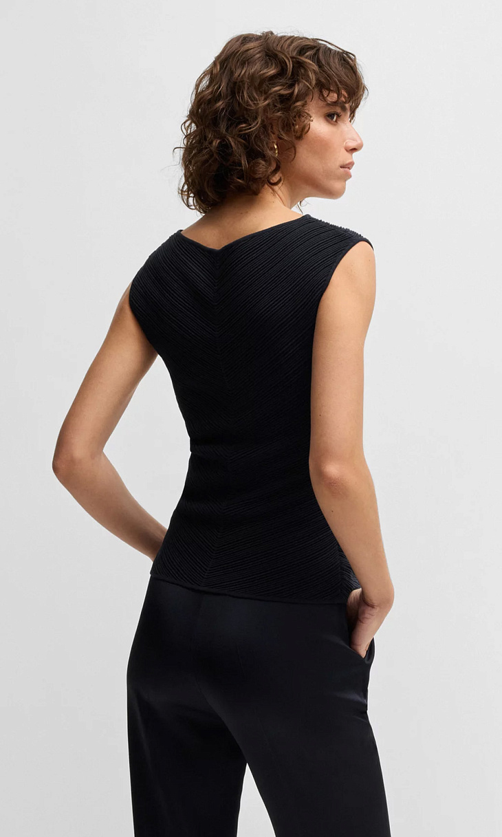 HUGO BOSS: Фактурный топ