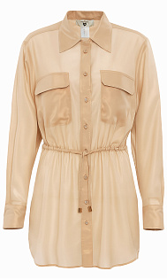 Рубашка из ламинированного жоржета