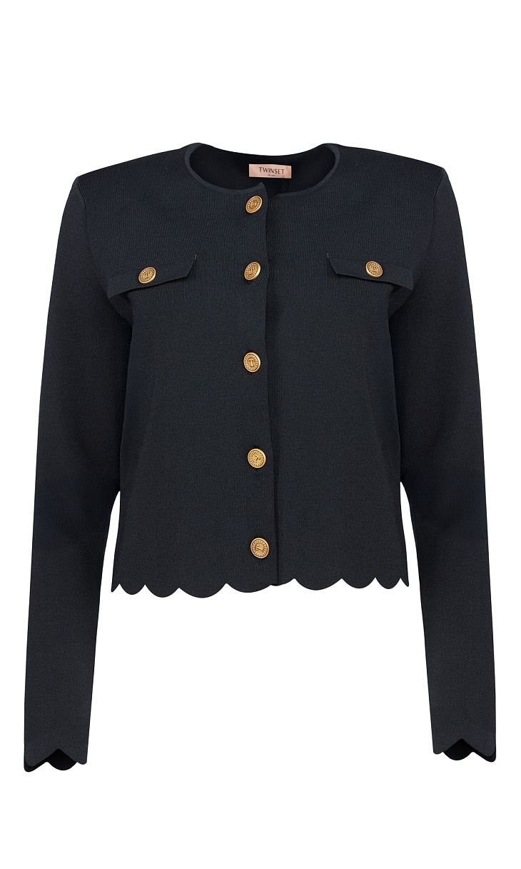 TWINSET: Жакет с фестончатой отделкой