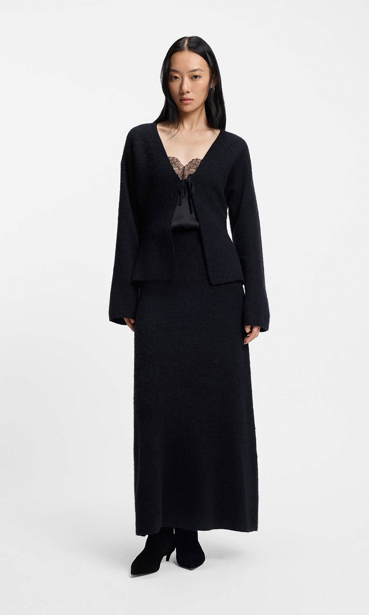 HUGO BOSS: Юбка с шерстью альпака