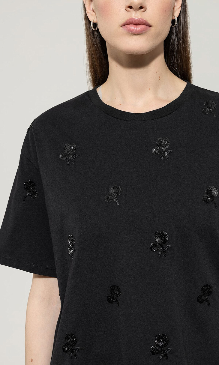 LUISA CERANO: Футболка с пайетками
