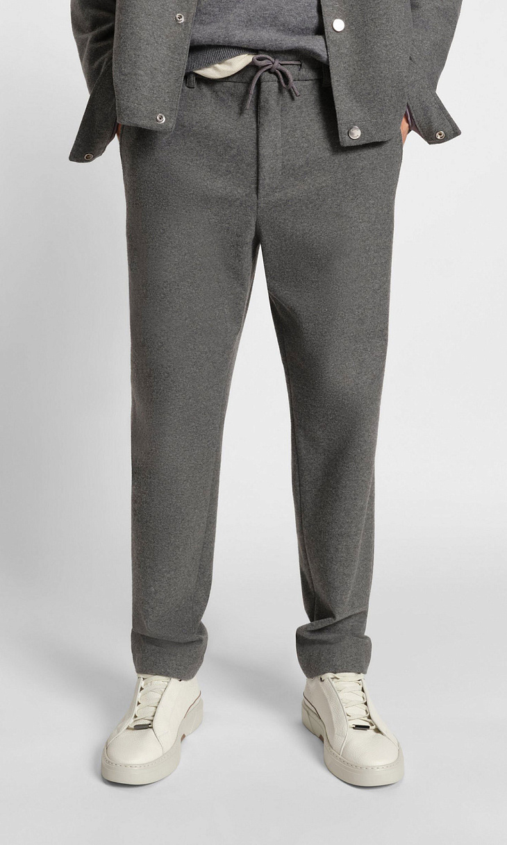 HUGO BOSS: Фланелевые брюки с начесом