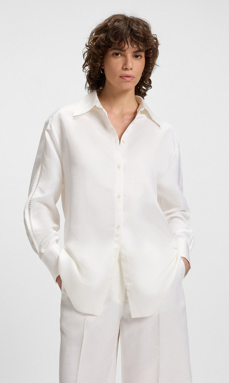 HUGO BOSS: Блуза из вискозы