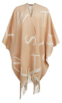 TWINSET: Пончо с логотипом и бахромой