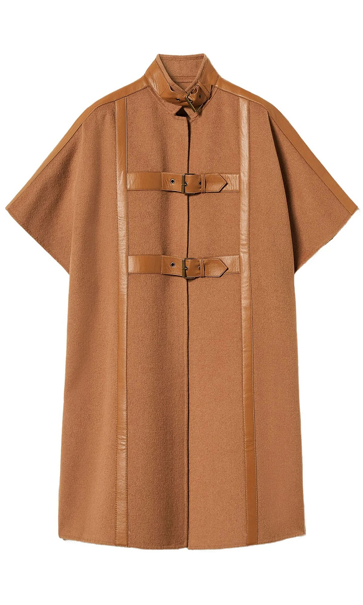 TWINSET: Двухслойная накидка из шерсти