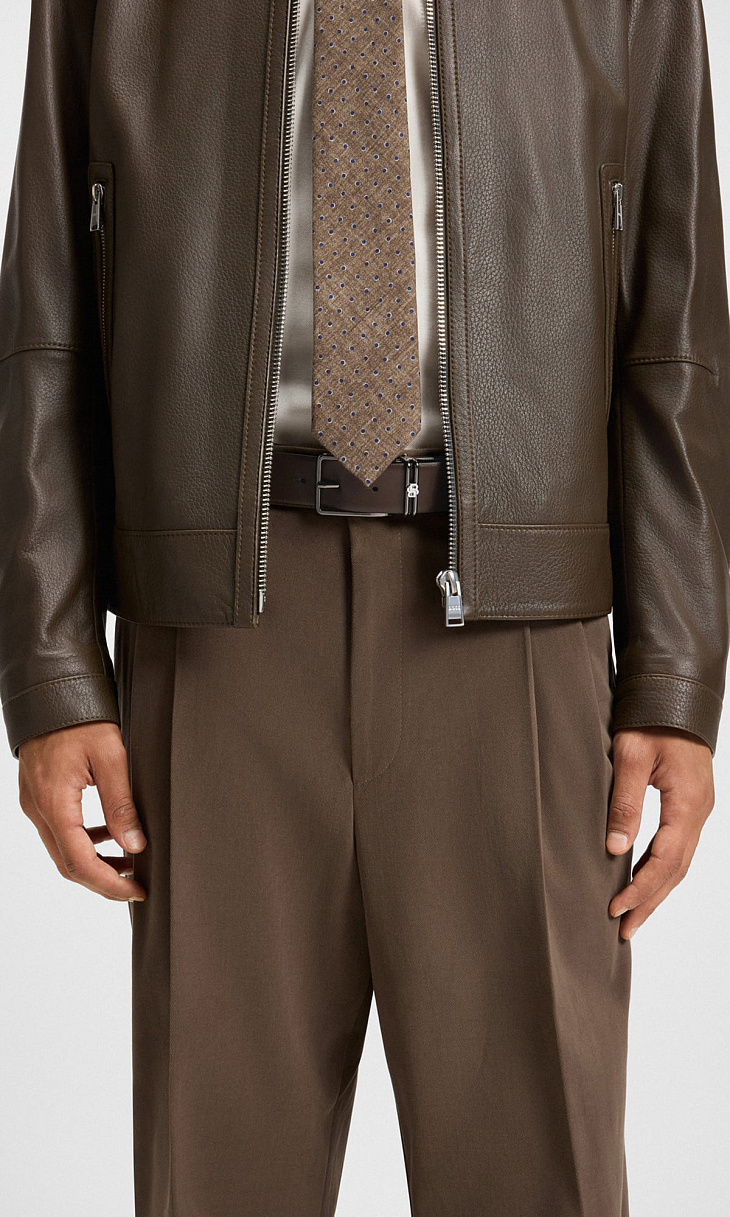 HUGO BOSS: Двусторонний ремень из кожи