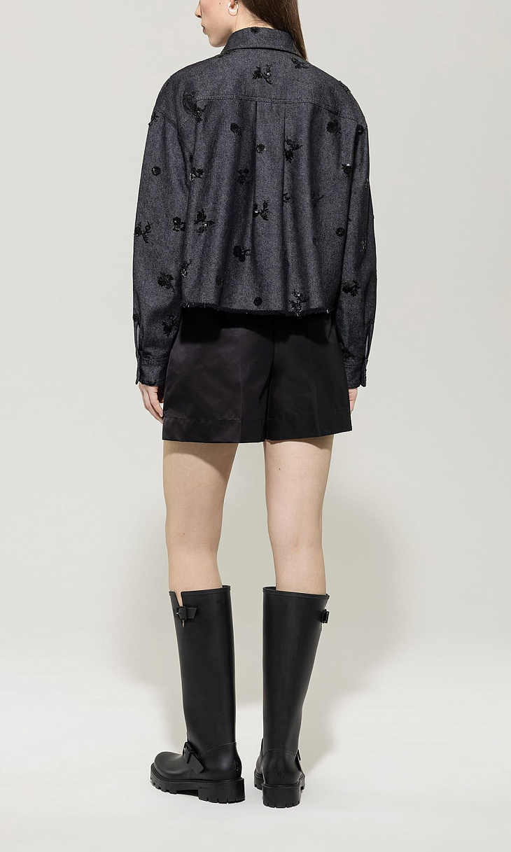 LUISA CERANO: Джинсовая рубашка с пайетками