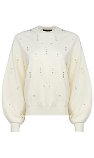 Пуловер со стразами