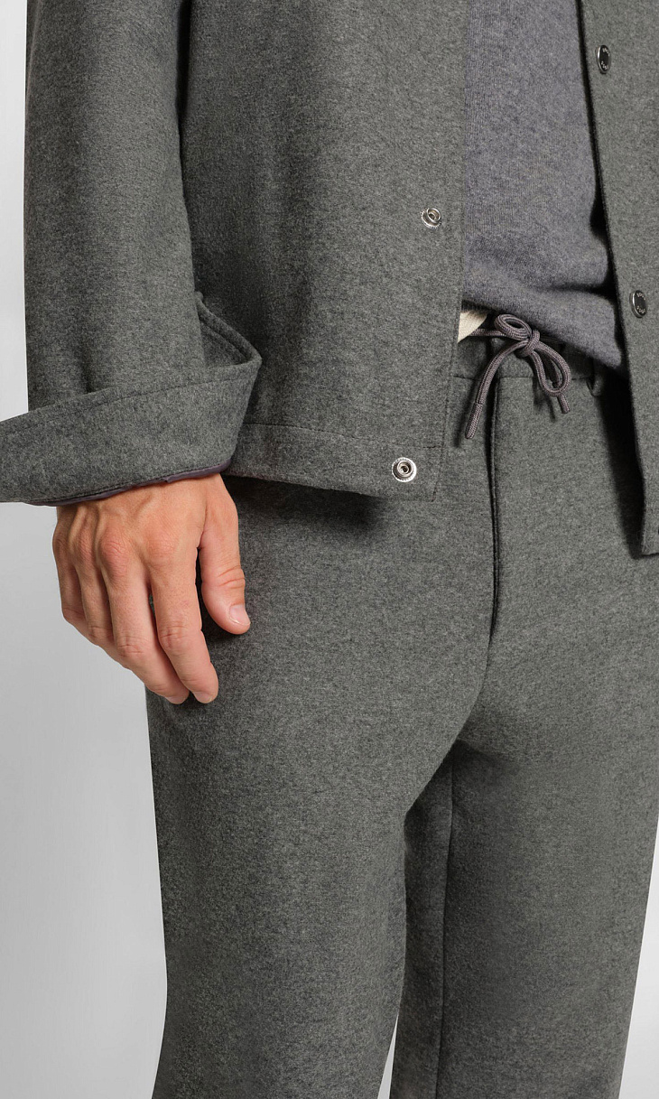 HUGO BOSS: Фланелевые брюки с начесом